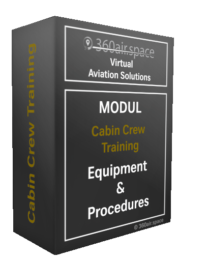 Cabin crew training aircraft virtual tour module